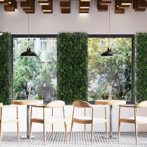 KARAT Pflanzenwand Pachysandra, grüne Kunstpflanze 50x50cm zur Wanddekoration.