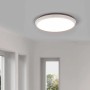 Weiße, runde Arcchio LED Deckenleuchte Augustin für Bad, dimmbar, IP54.