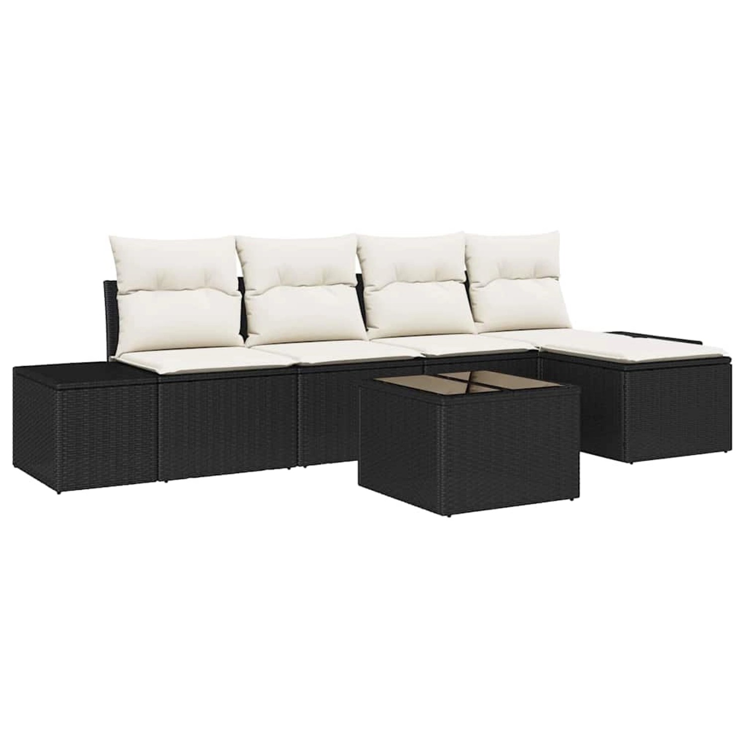 vidaXL 6-Teilige Garten-Sofa-Gruppe mit Kissen in Braun aus Poly Rattan 334 günstig online kaufen