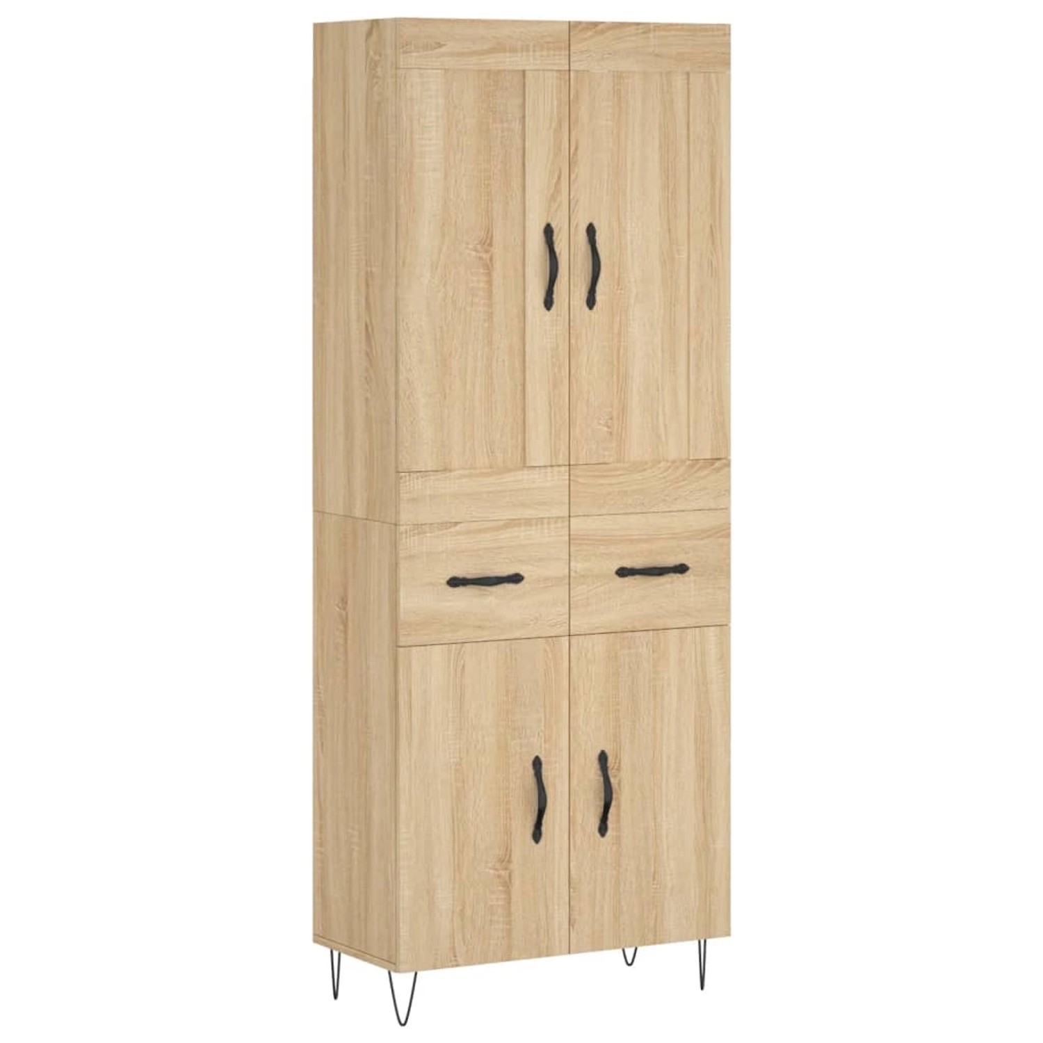 vidaXL Highboard Sonoma-Eiche 69,5x34x180 cm Holzwerkstoff 3199908