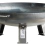 Buschbeck Feuerschale, Ø 80 cm, eisengrau, aus Eisen mit drei Standfüßen und zwei Griffen.