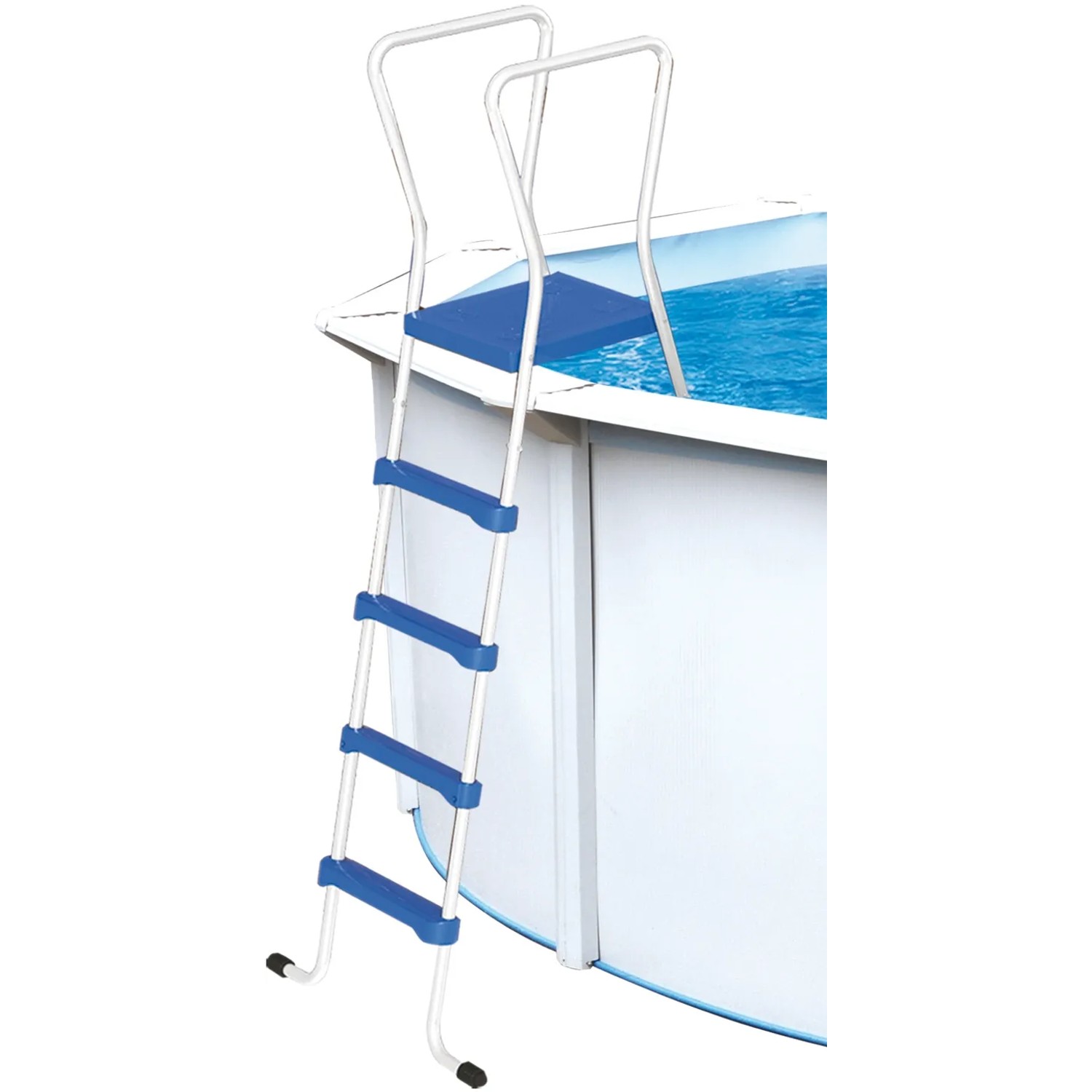 Leiter für Steinbach Stahlwand-Pool Set Nuovo de Luxe II, blau/weiß