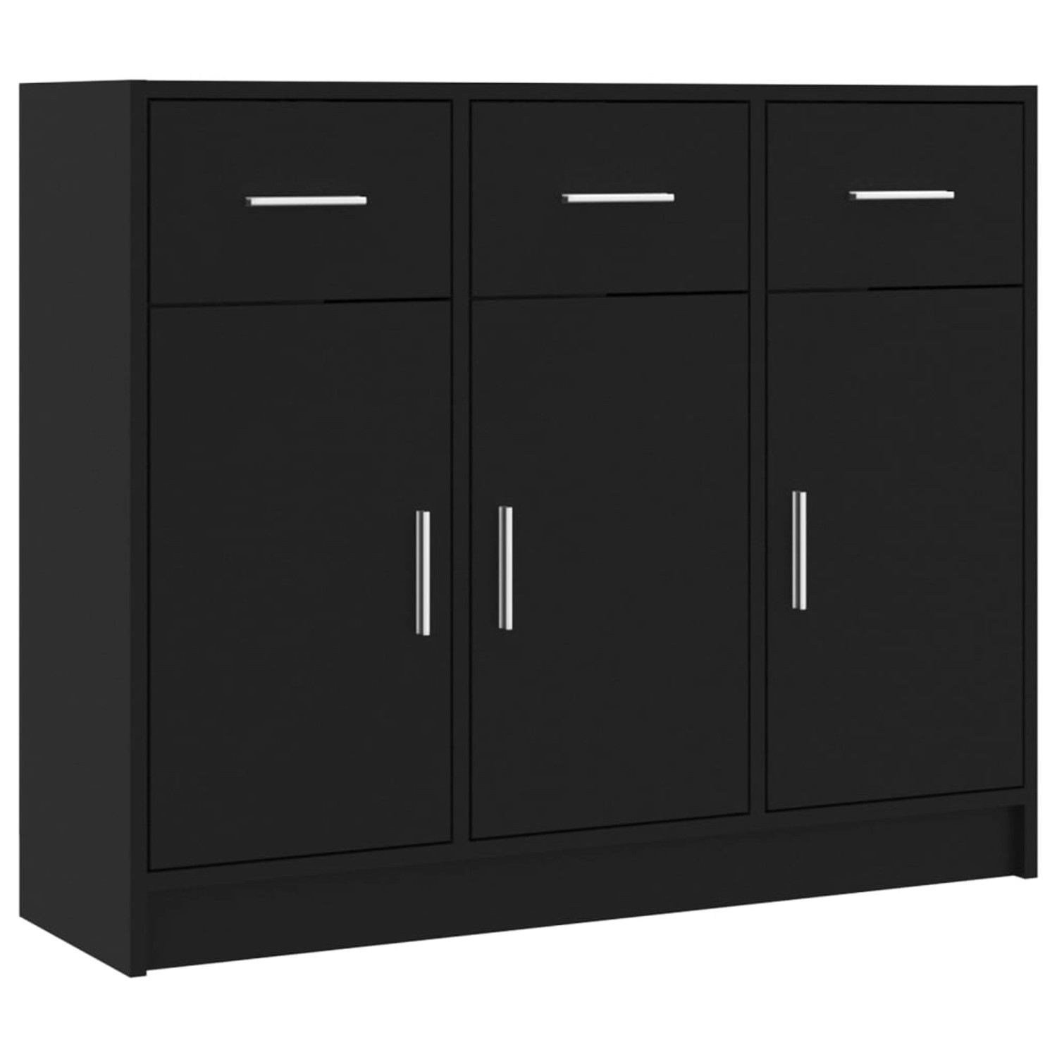 vidaXL Sideboard Schwarz 91x28x75 cm Holzwerkstoff 823009 günstig online kaufen
