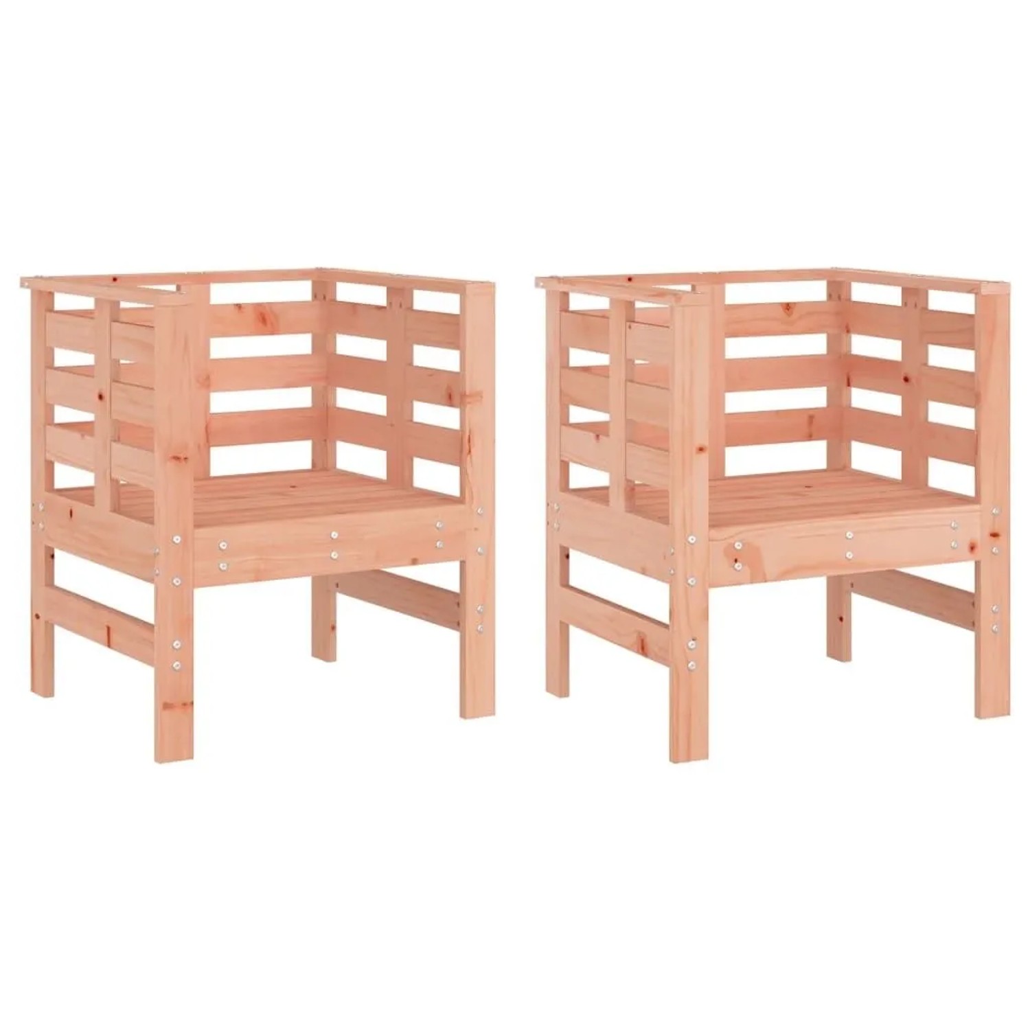 vidaXL Gartenstühle 2 Stk 61,5x53x71 cm Massivholz Douglasie 825133 günstig online kaufen