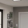 Quadratische, schwarze LED-Deckenleuchte Rovito-Z von Eglo Connect, 29x29 cm, mit RGB-Funktion.