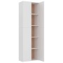 Weißer vidaXL TV-Schrank/Büroschrank (60x32x190 cm) mit Regalen und zwei Türen.