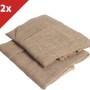 Zwei naturbelassene Jutesäcke (60x80cm) als Winterschutz für Pflanzen.