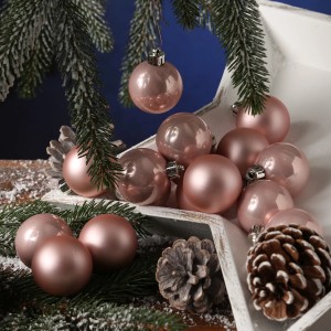 Marelida Christbaumkugeln Weihnachtskugeln Christbaumschmuck Kunststoff 4cm Rosa 16St