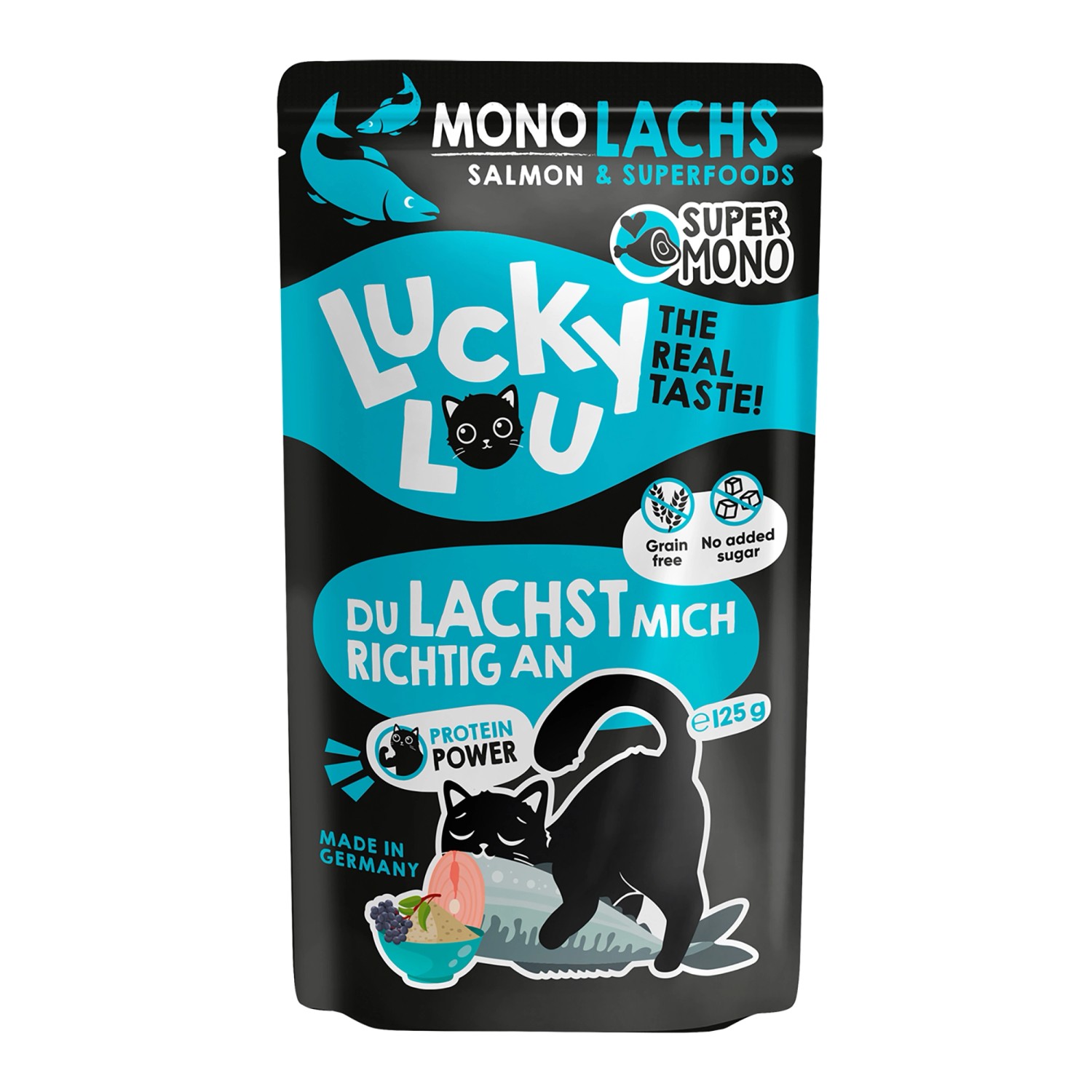 Lucky Lou Katzen-Nassfutter SuperMono Lachs 125 g