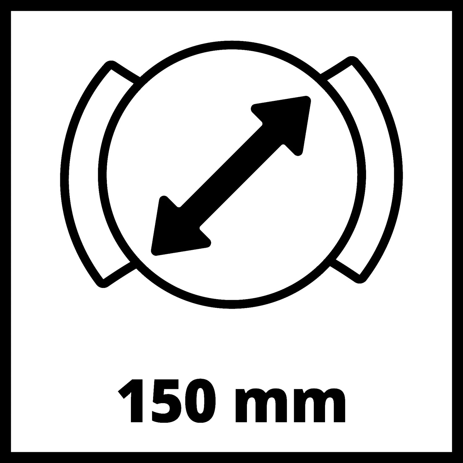 Symbol für 150mm Polier-/Schleifzubehör von Einhell Autotechnik.