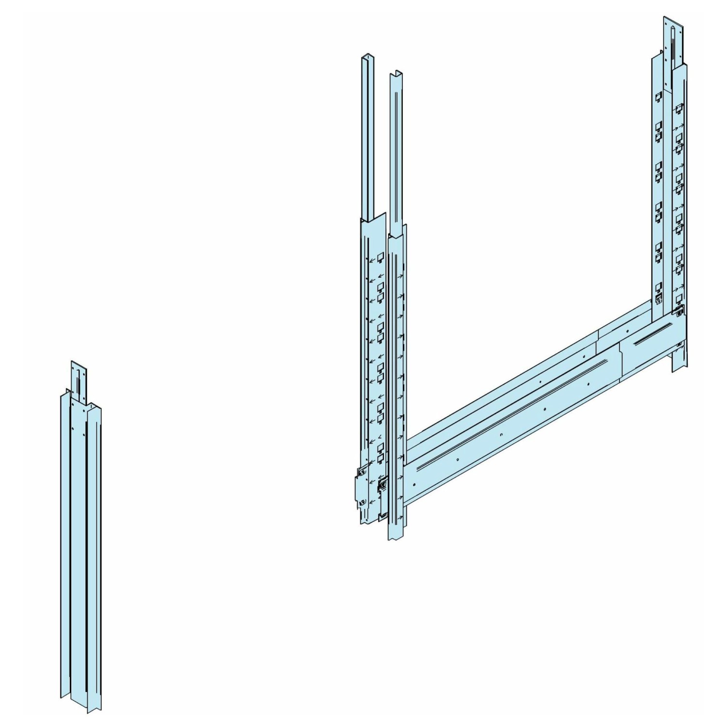 Dalsys Schiebetür CW 75 120cm Erweiterungssatz Sonderhöhen Silber günstig online kaufen