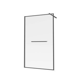 Baliv Seitenwand DUK-120.140 Walk-In Industrial Grey, 120x200 cm, mit Handtuchhalter.