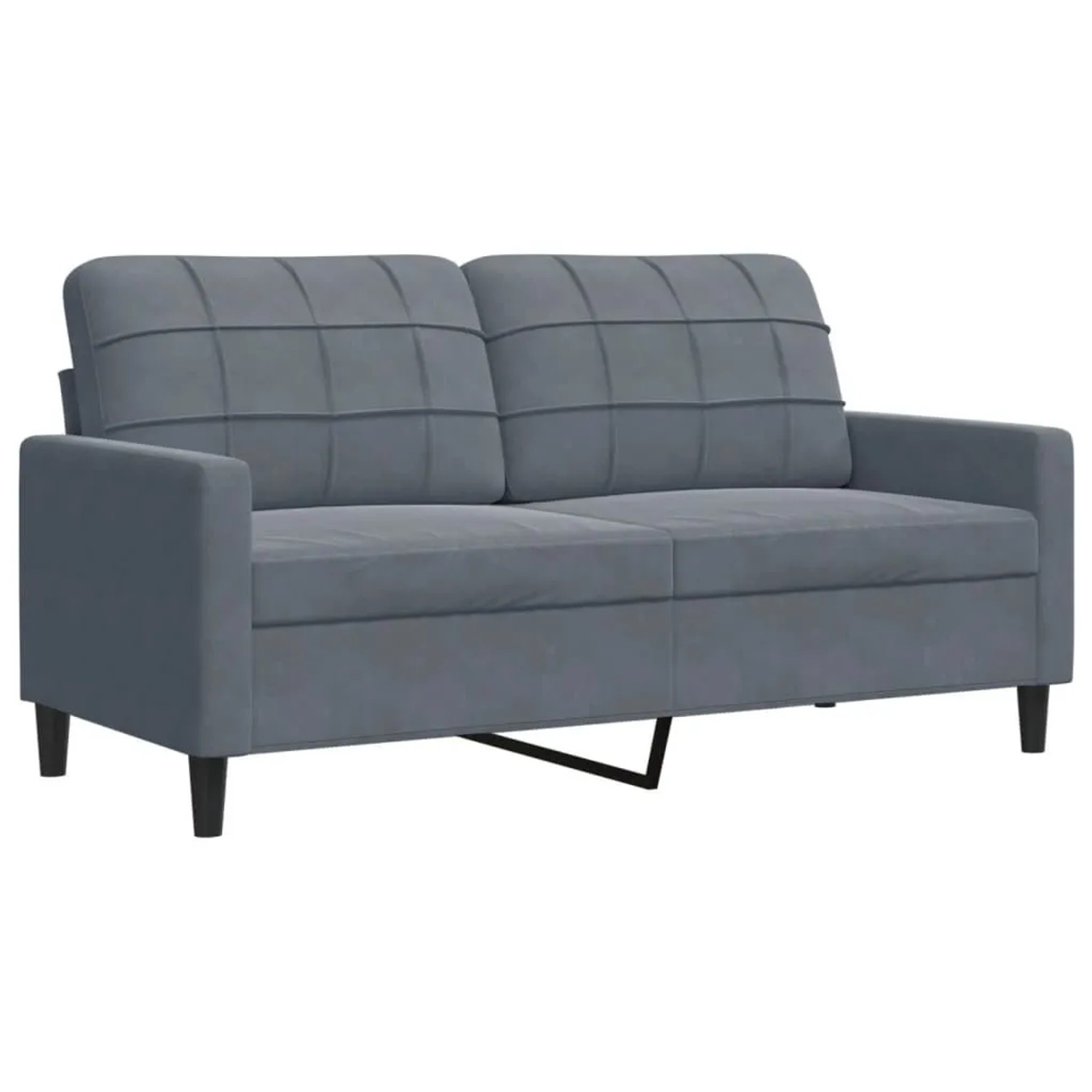 vidaXL 2-Sitzer-Sofa Dunkelgrau 140 cm Samt 4007625 günstig online kaufen