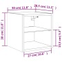 vidaXL TV-Wandschränke mit LED-Leuchten 2 Stk Betongrau 30x28,5x30 cm 836980_17