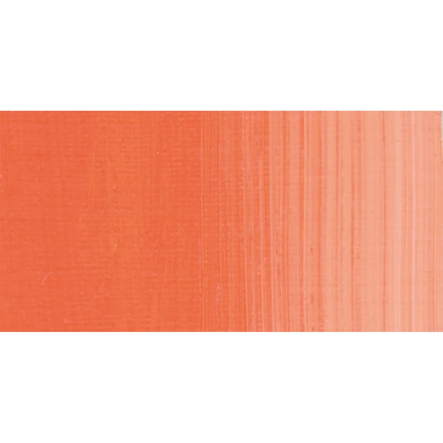 Farbauftrag der Lukas Studio Ölfarbe Kadmiumorange (imit.). Ölfarbe für Künstler.