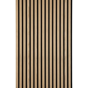 Denpanels Akustikpaneel Eiche, Filz schwarz, 240x52cm. Holzpaneel zur Schallabsorption.