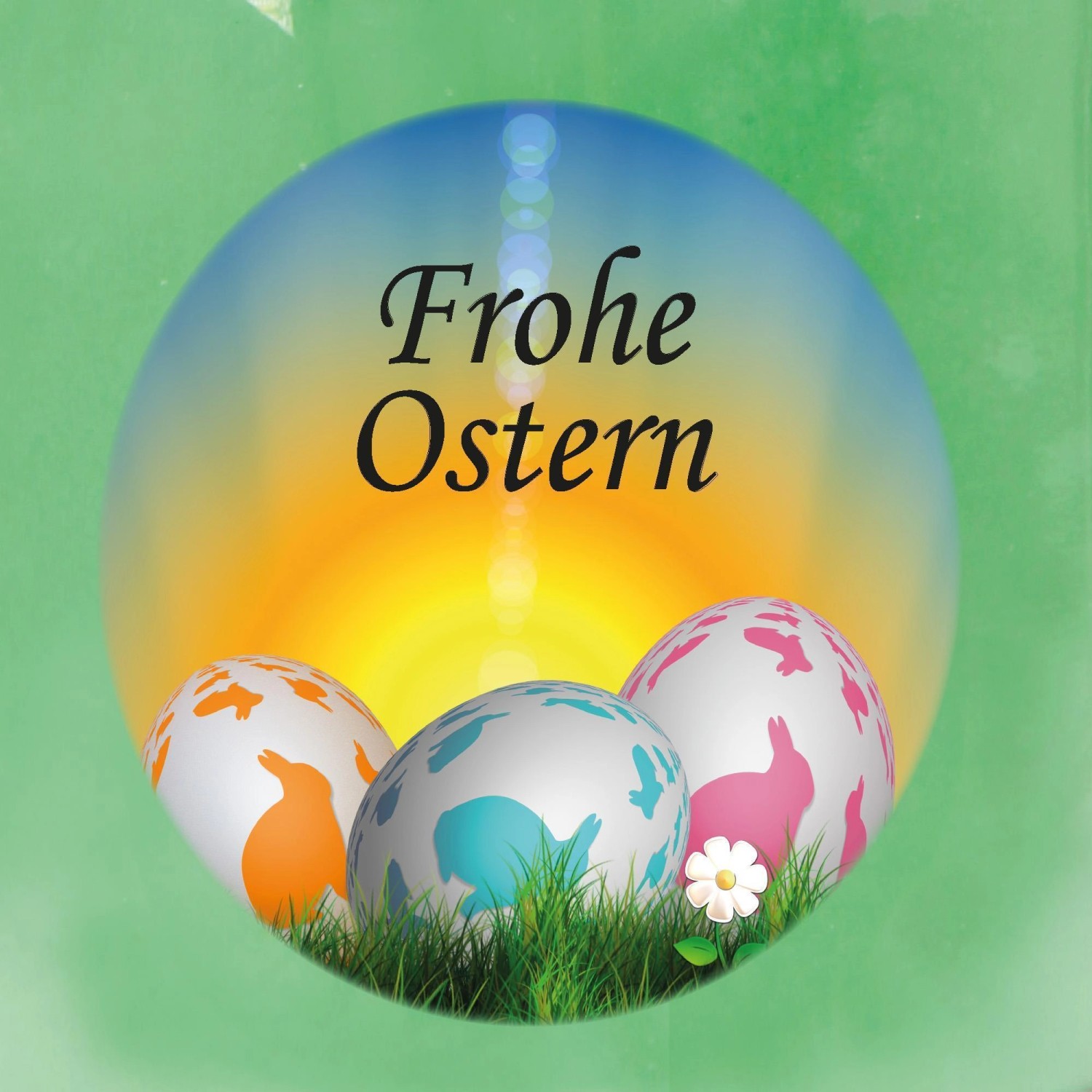 HS Candle Duftkerze Frohe Ostern mit Ostereiern und Coconut Limes Duft im Glas.