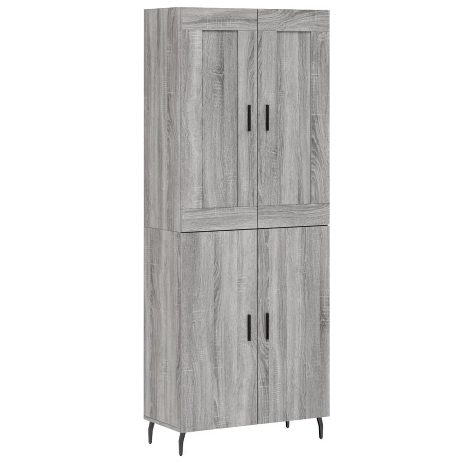 vidaXL Highboard Grau Sonoma 69,5x34x180 cm Holzwerkstoff 3199575