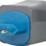 Brennenstuhl Reiseadapter-Set, schwarz, mit blauem Stecker für über 150 Länder.