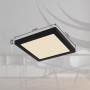 Schwarze, quadratische LED-Deckenleuchte Lasse, 217x217x17 mm, mit einstellbarer Lichtfarbe.