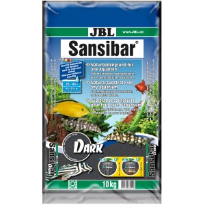 JBL Sansibar Dark Aquarium Bodengrund, 10 kg, dunkler Natur-Bodengrund für Aquarien.