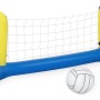 Bestway Schwimmendes Volleyball-Set, blau-gelb mit Netz und Ball für Wasserspiele.