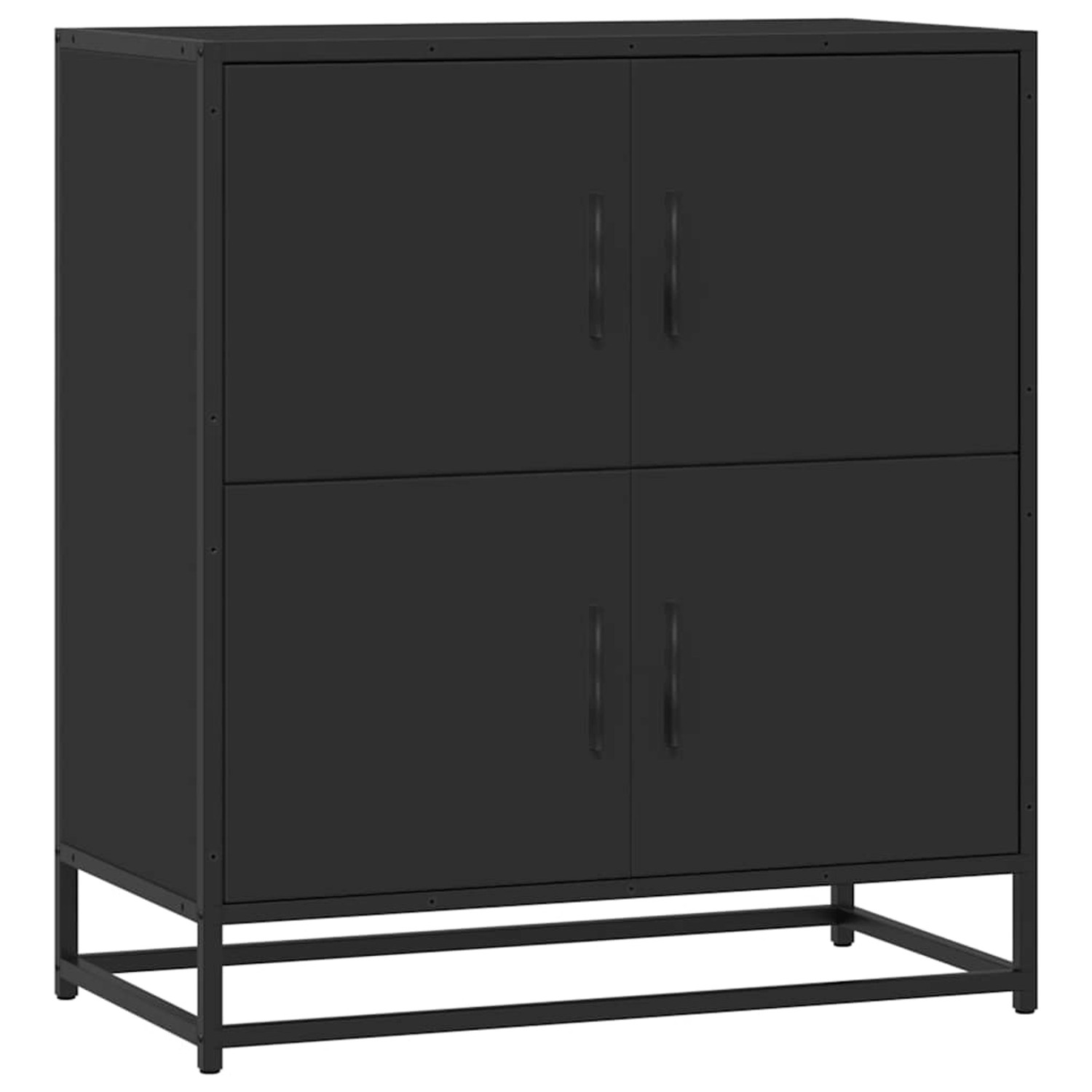 vidaXL Sideboard Schwarz 68x35x76 cm Holzwerkstoff 848989 günstig online kaufen