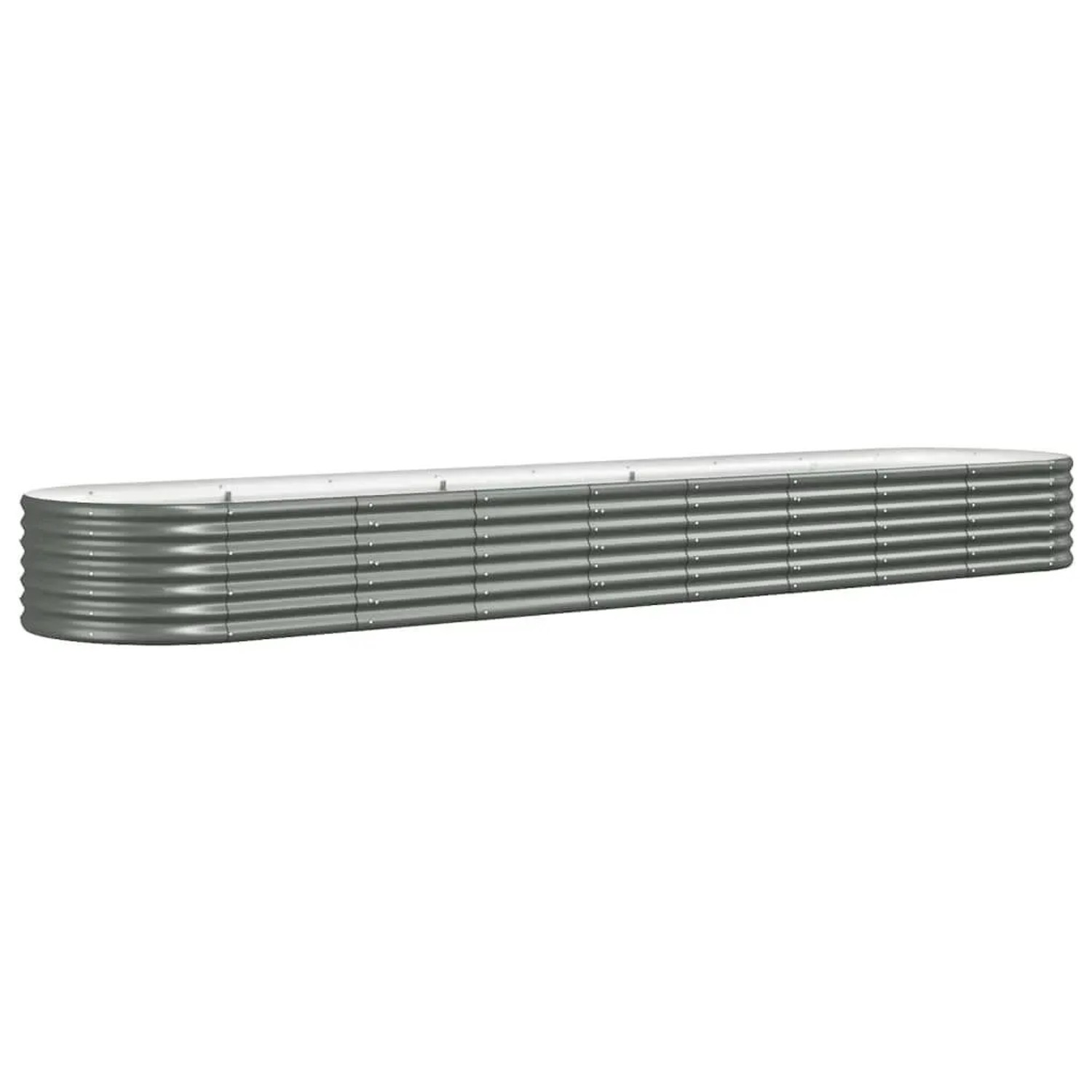 Furnicato Hochbeet Verzinkter Stahl 368x80x36 Cm Grau