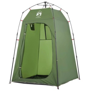 Grünes vidaXL Sichtschutzzelt für Camping mit Quick-Release-System und wasserdichtem Material.