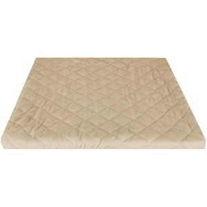 Beiger Trockner- und Waschmaschinenbezug 60x60 cm mit Rautensteppung.