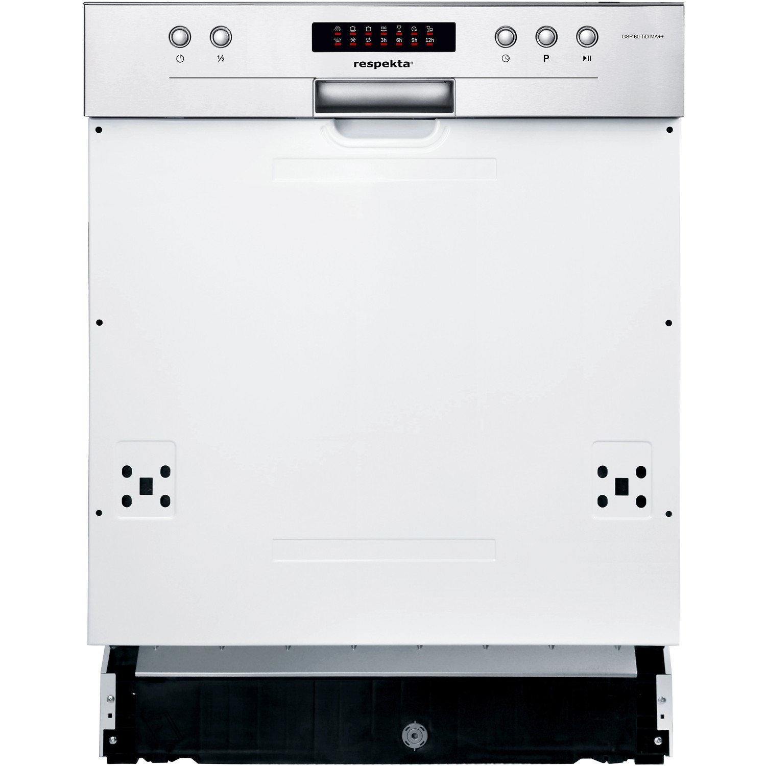 Respekta Geschirrspüler als Teil der Winkelküche KBL370EYWMISGKE, Frontansicht.