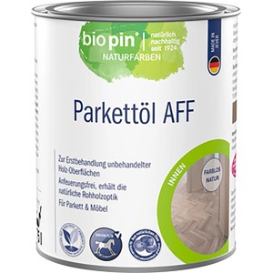 Dose Biopin Parkett-Hartöl AFF Farblos 750ml für Holz- und Korkböden im Innenbereich.