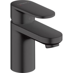 Hansgrohe Waschtischarmatur Vernis Blend 70, schwarz-matte Einhebelmischbatterie für Waschbecken.