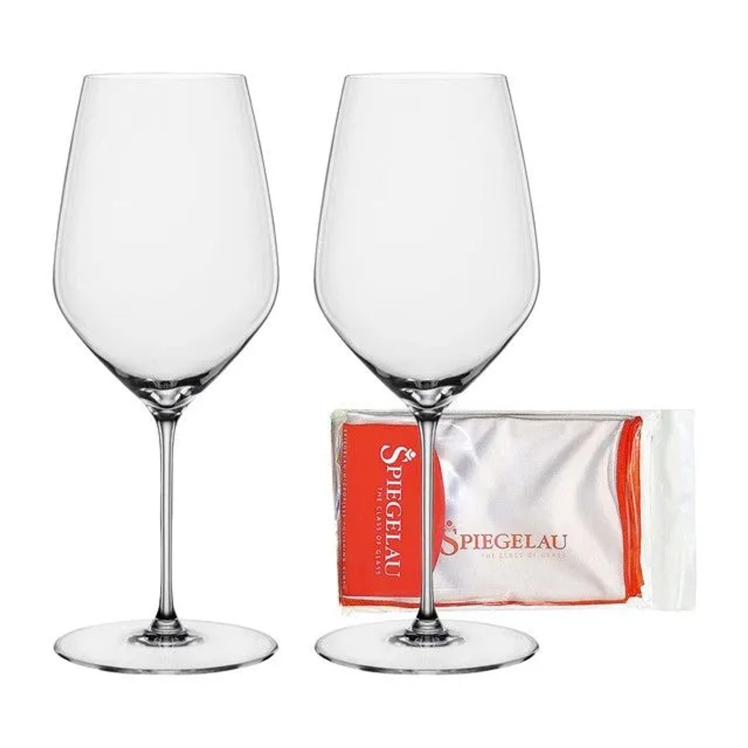 Spiegelau Hi-Lite Bordeauxglas 650 ml 2er Set mit Poliertuch
