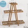 Braunes needs&wants Pflanzenregal Bloomy2 aus Holz mit drei Ebenen für den Innen- und Außenbereich.