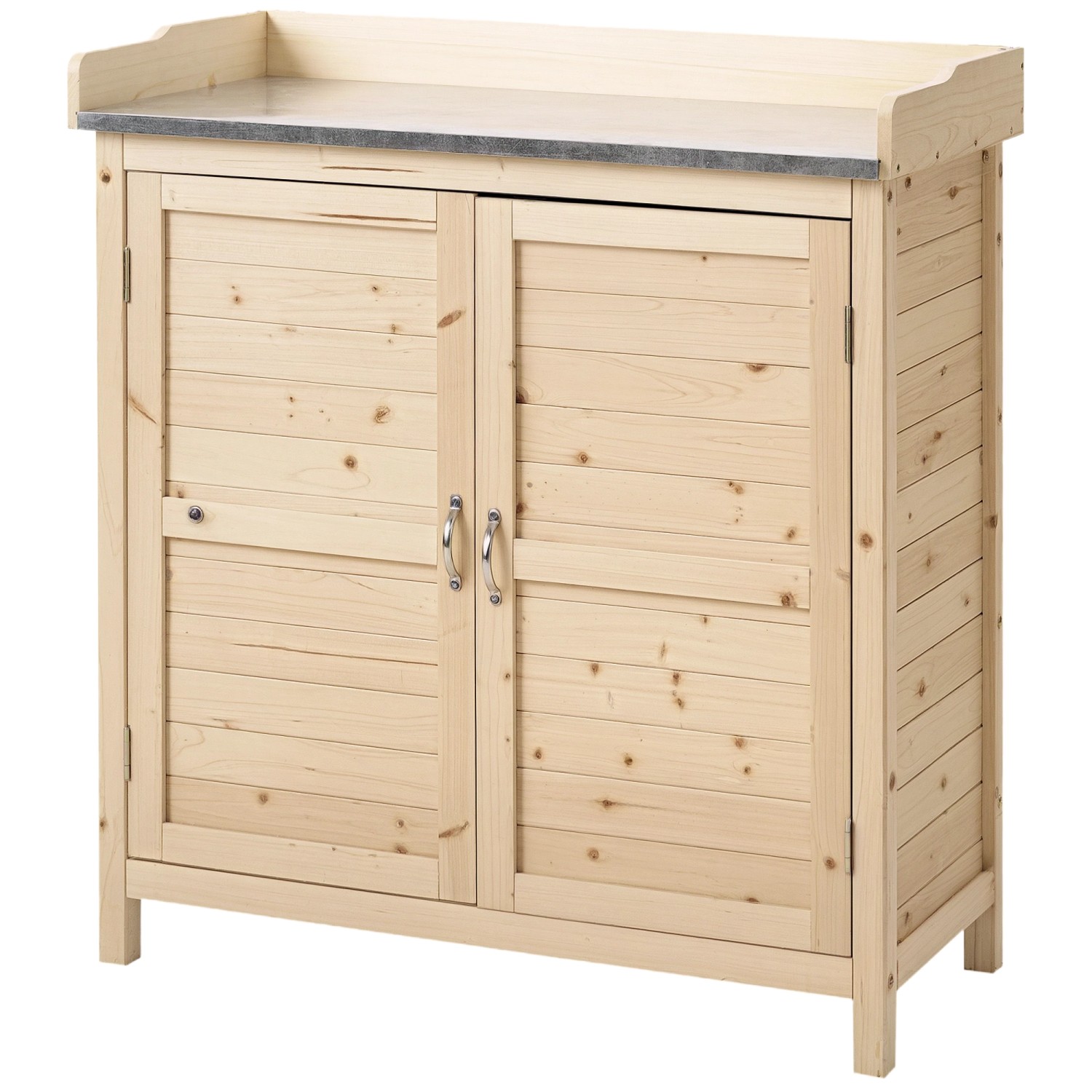 Outsunny Gartenschrank mit 2 Einlegeböden Natur 83 x 40 x 92 cm günstig online kaufen