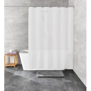 Milchiger Kleine Wolke Duschvorhang Frosty, 180x200 cm, im Badezimmer.