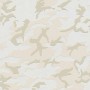 Tadessi Vliestapete Kinderzimmer mit Camouflage Muster in Grau und Beige.