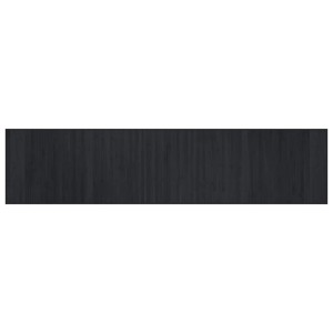 vidaXL Teppich Rechteckig Schwarz 70x300 cm Bambus 376876
