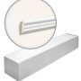 NOEL & MARQUET NMC MA16-Box Türumrandungen, 10 Leisten (20 m), weiß, Detailansicht der Profilstruktur.