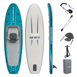 Bestway SUP Board-Set Aqua Drifter mit Sitz, 335cm, inkl. Paddel, Pumpe und Rucksack.