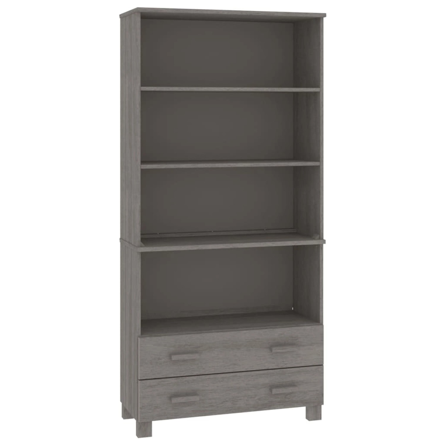 vidaXL Highboard HAMAR Massivholz Kiefer Hellgrau 3100937