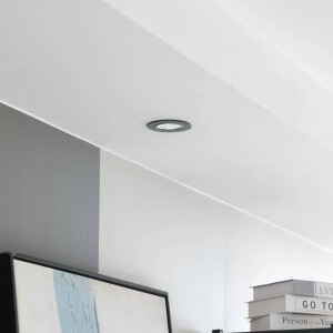 Arcchio LED Hochvolt Einbaustrahler Zarik 10017436 Modern in Schwarz aus Aluminium 1-flammig Wohnzimmerleuchte