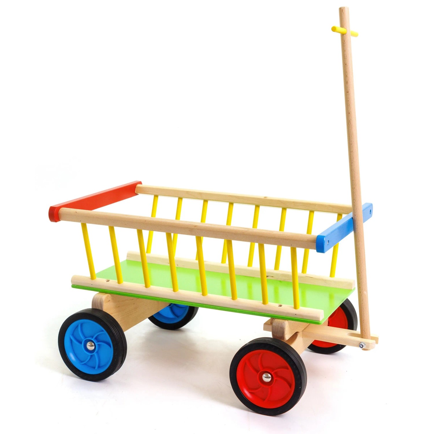 HolzFee Handwagen Hawa 50-1-K  für Kinder Leiterwagen 50 cm Bunt Lackiert Spielzeugwagen