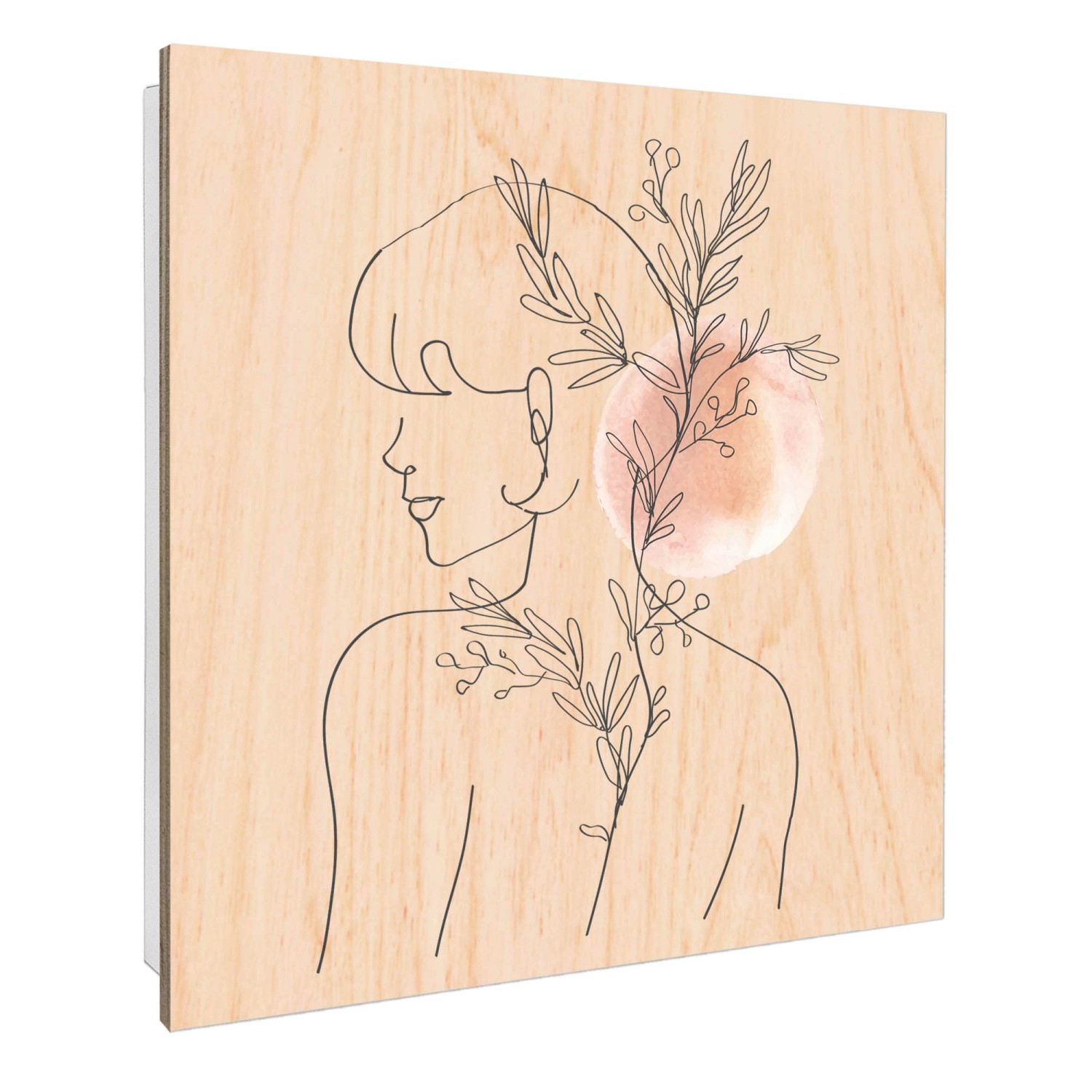 Banjado Großer Schlüsselbox Holz 30x30cm Weiß Scharnier Rechts 50 Haken Sch günstig online kaufen