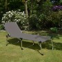 DELUKE Sonnenliege NIMES Verstellbar Anthrazit Kunststoff XXL Gartenliege mit Dach Relaxliege Wetterfest_2