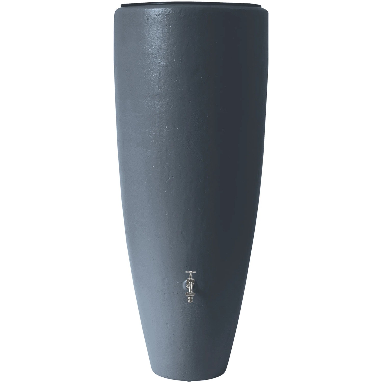 Garantia 2in1 Wasserbehälter 300 l in Grau mit Pflanzschale und Wasserhahn.