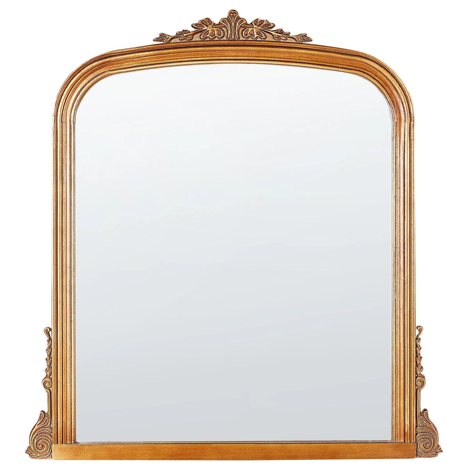 Beliani Dekospiegel SUSSEY Gold 3x75x78