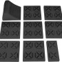 Calima Ausgleichskeil Set, 10-teilig, für Autoanhänger und Wohnwagen. Inkl. Reifenstopper und Aufbewahrungstasche.