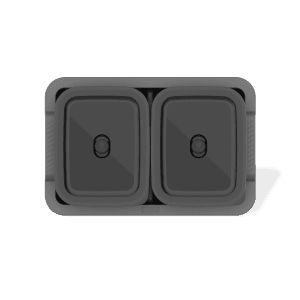 Weber Works Serviertablett-Set, 5-teilig, für Seitentisch. Grillutensilien aus Metall und Kunststoff.